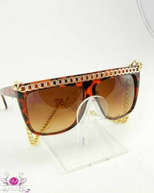 Chain Trim Necklace Sunglasses
