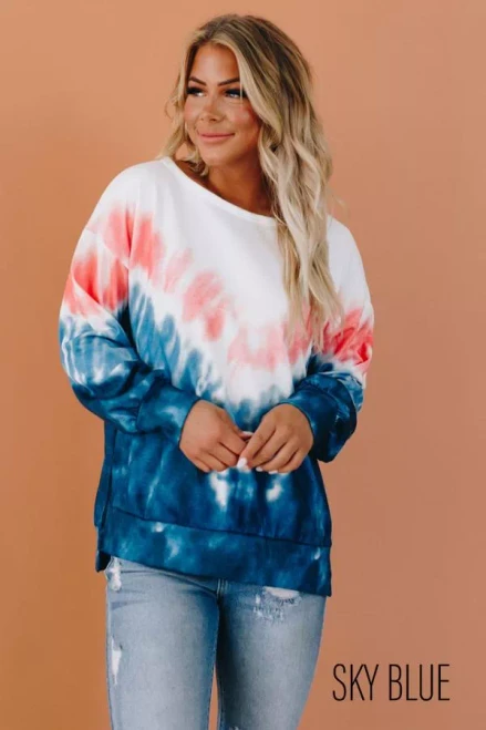 Up, Up & Away Ombre Tie Dye Pullover