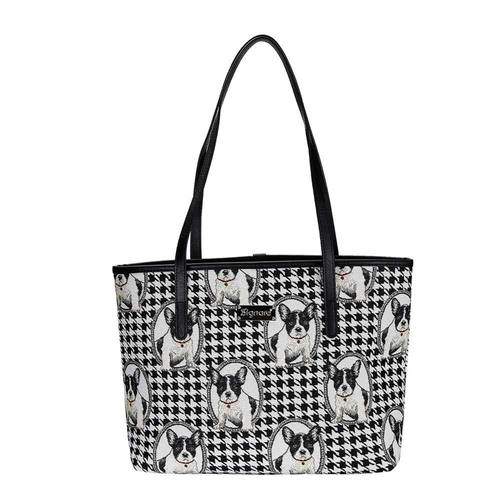 French Bulldog College/Shoulder Tote Bag