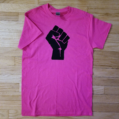 Black Lives Matter/Resist Fist Tee with BLACK LIVES MATTER on back