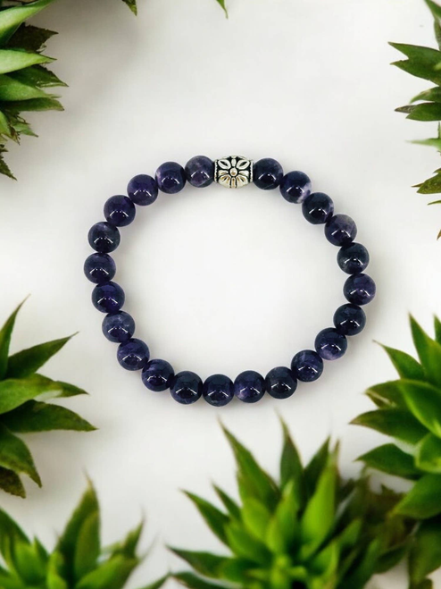 Amethyst Gemstone Beaded Bracelet