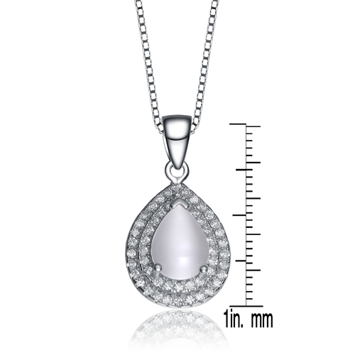 Collette Z Cubic Zirconia Sterling Silver Pear Shape Necklace