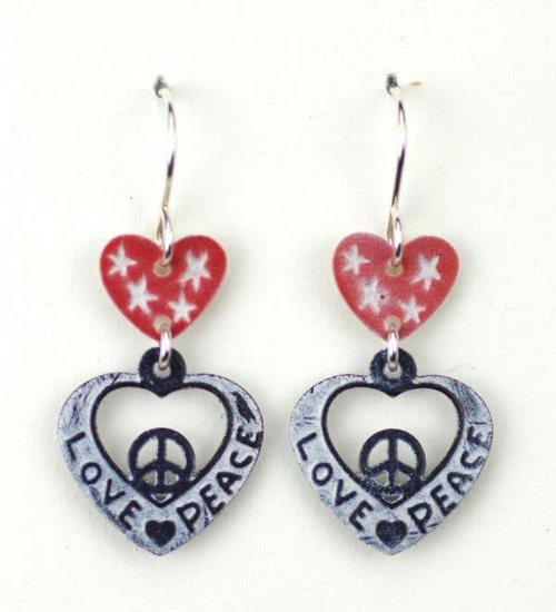 Red Heart with Large Love-Peace Heart