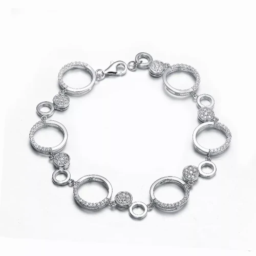 Collette Z Sterling Silver Circle Link Bracelet
