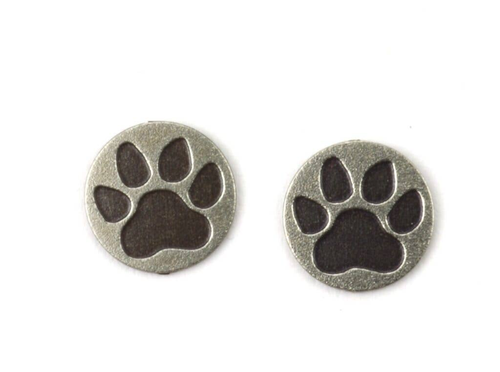Paw Print Post Silver