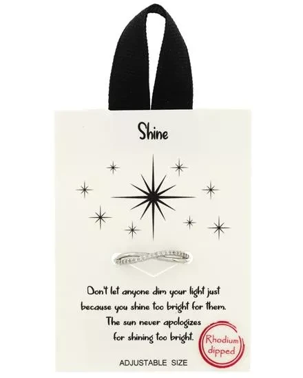 Shine Adjustable CZ Ring