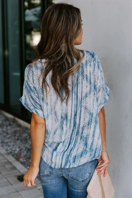 Unique Cuffed Split short sleeve Shirts