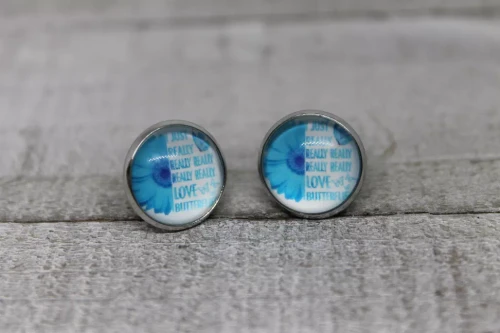 Really Love Butterflies  Glass Stud Earrings