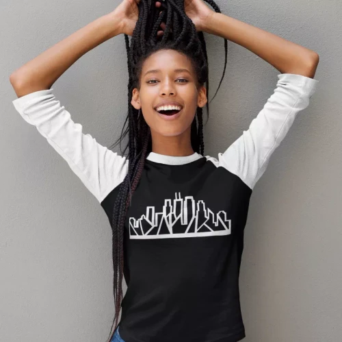 Chicago Skyline Baseball Tee