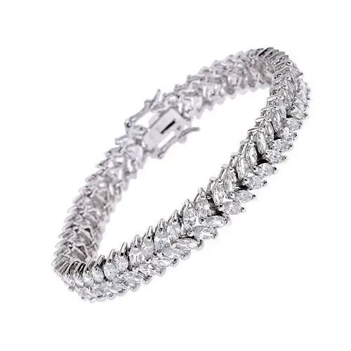 Collette Z Sterling Silver Cubic Zirconia Tennis Bracelet
