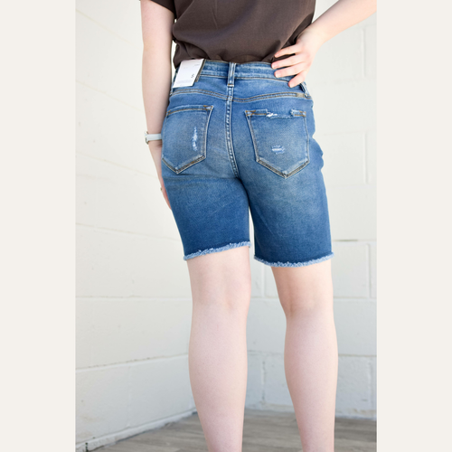 Kancan 4 Button Denim Shorts (Plus)