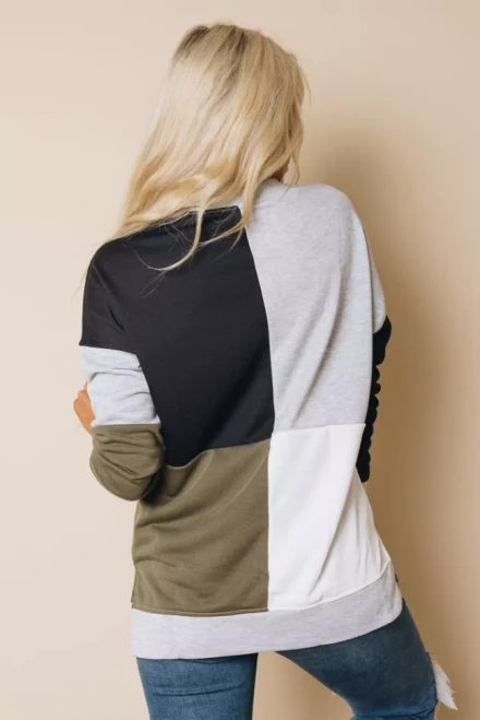 No Pressure Color Block Pullover