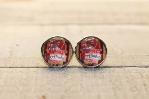Gryffindor  Glass Stud Earrings
