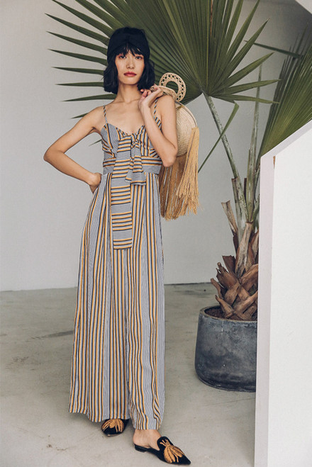 Since Then | High Rise Striped Jumpsuit