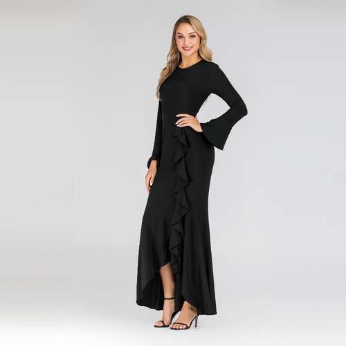 High Low Ruffles Hem Dress