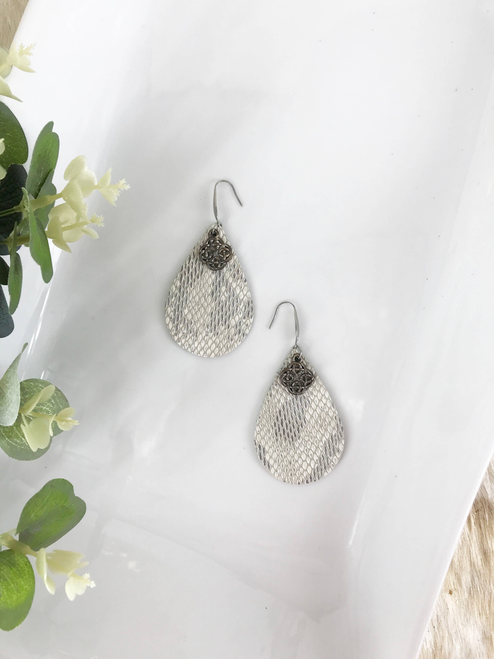 Genuine Snake Leather Earrings 
