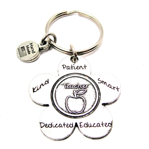 The Teacher Flower Key Chain