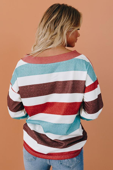 Wonderful Life Striped Long Sleeve Top