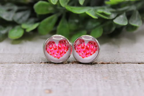 Heart filled with Hearts || Stud Earrings