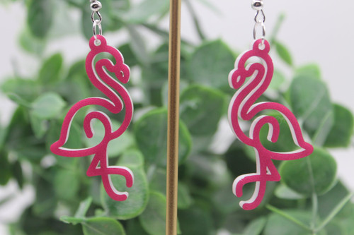 Pink Flamingos Dangle Earrings