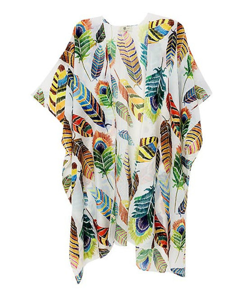Multi Feather Kimono