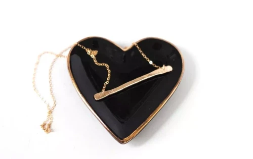 Eberly Hammered Stick Necklace