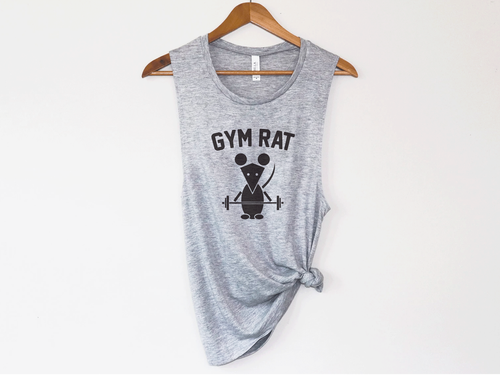 Gym Rat Funny Workout Tank Top For Women