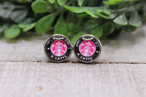 I Love You a Latte SB Coffee || Stud Earrings