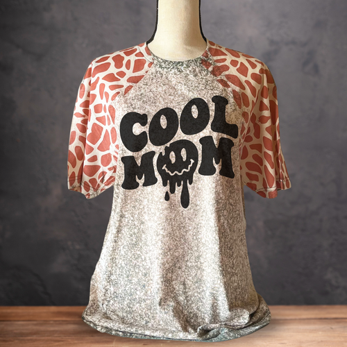 COOL MOM | Animal Print Sleeves T-Shirt