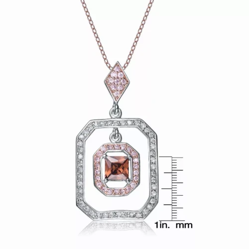 Collette Z Sterling Silver Cubic Zirconia Geometric Pendant