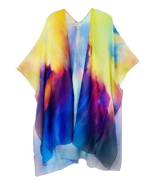 Lemon & Royal Sea of Clouds Kimono