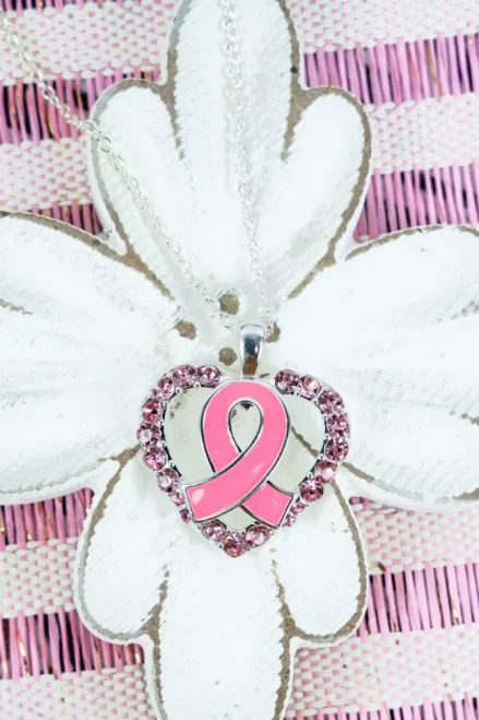 HEART AND RIBBON AWARENESS NECKLACE