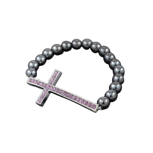 Studded Cross Metal Balls Bracelet