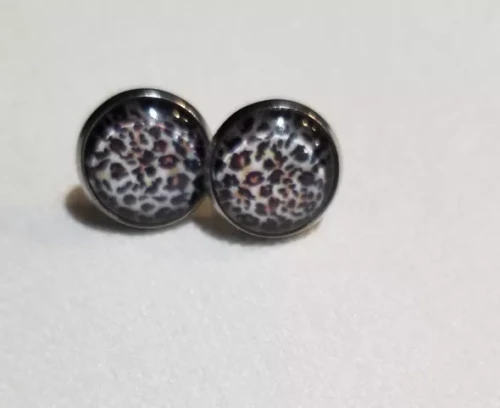 Animal Print 12mm Stud Earrings