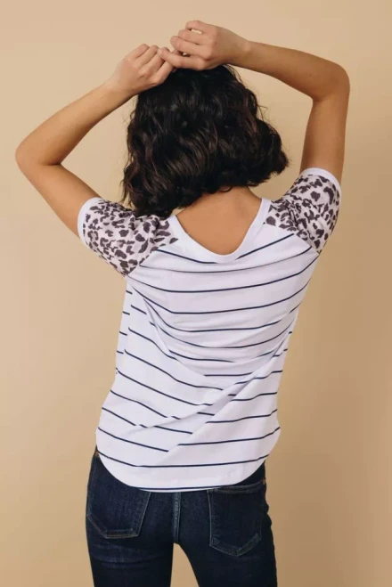 Opened Doors Striped/Camo Tee