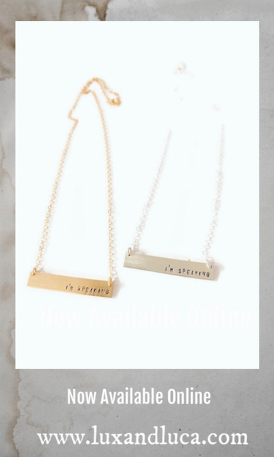 I'm Speaking Bar Necklace