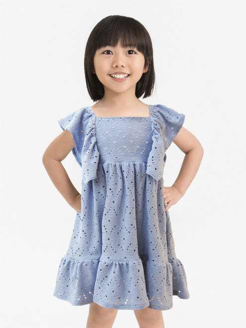 Blue Eyelet Butterfly Dress