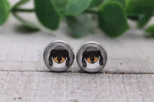 Dog Breeds | Glass Stud Earrings | Hypoallergenic