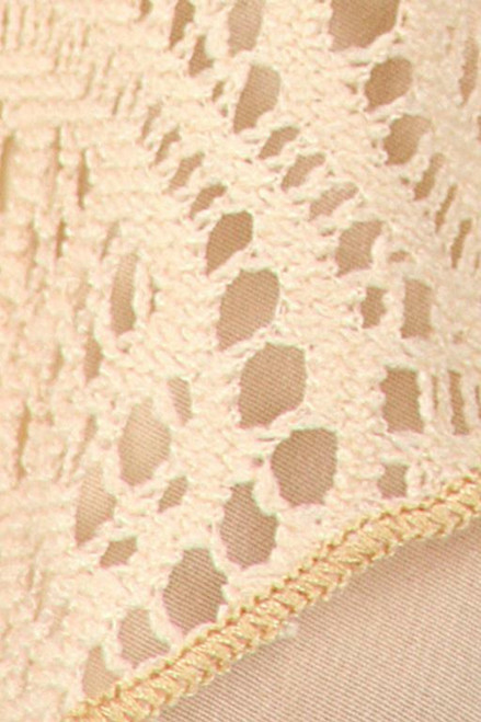 Lace Double Spaghetti Strap Tier Tank Top Nude