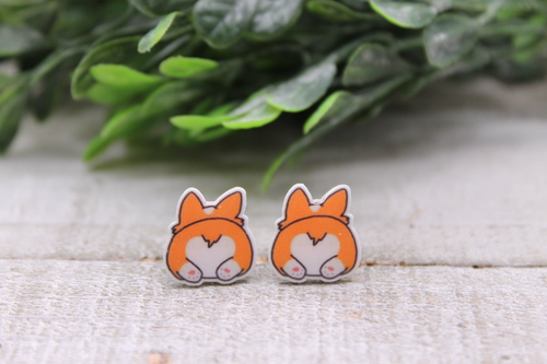 Corgi Butt || Stud Earrings