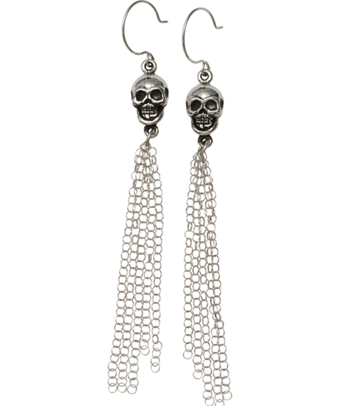 Skull Tassel Earrings