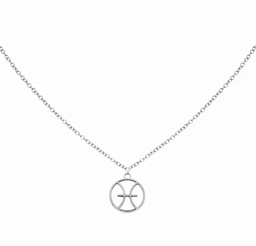 Pisces Zodiac Symbol Necklace
