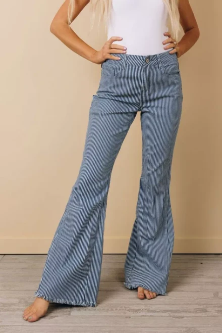 Redemption Pin Stripe Bell Bottoms