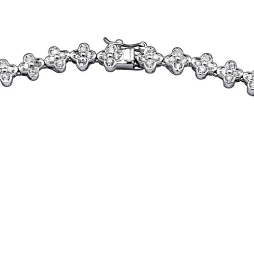 Collette Z Collette Z Sterling Silver Clear Cubic Zirconia Wreath  Necklace