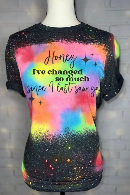 I've Changed So Much Reverse Tie Dye Patchwork Tee