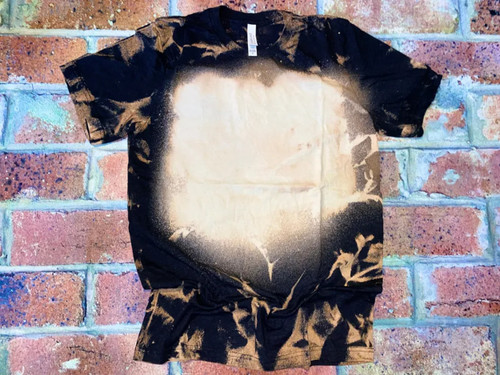 Bella Heather Black Bleach Blank Tee