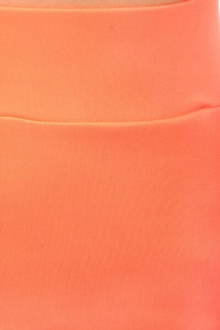 High Waist Fitted Pencil Skirt Orange