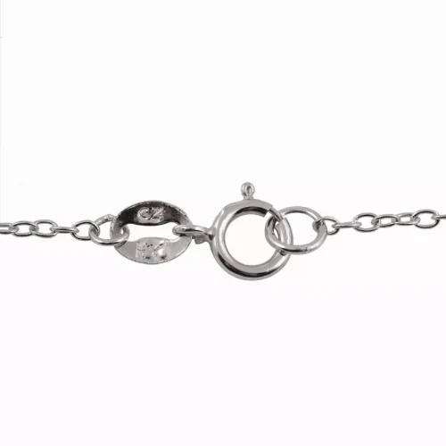 Collette Z Sterling Silver Blue Cubic Zirconia Flower-shape Necklace
