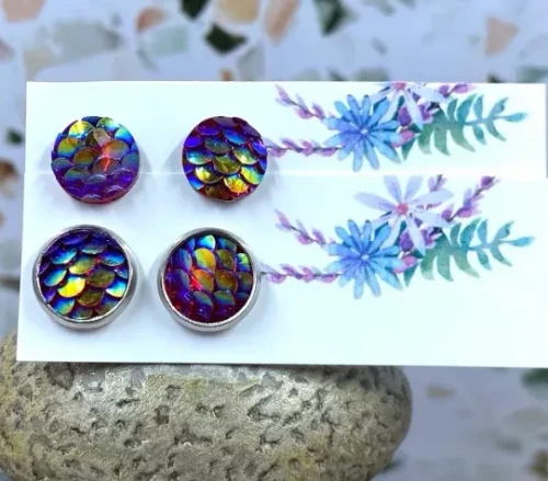 Mermaid Scale Studs
