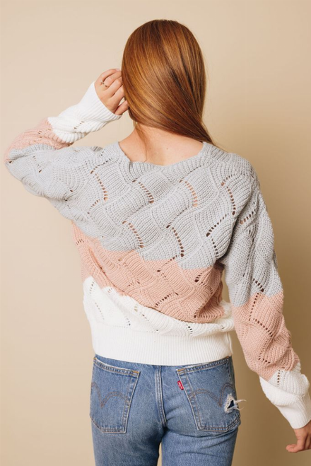 Roman Knitted Cut Out Sweater